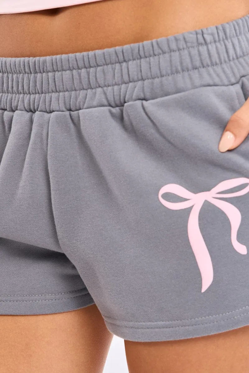 Grey Track Shorts Elasticated Waist sold by Ally Fashion product image thumbnail 5