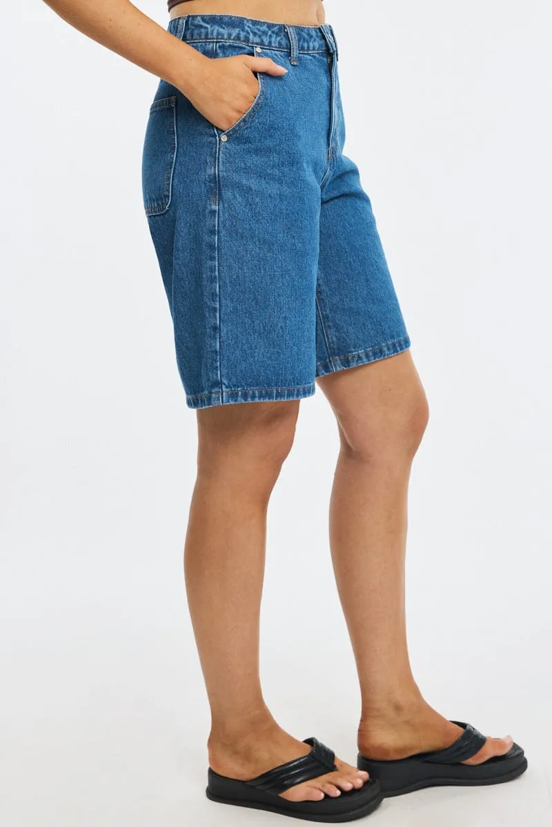 Denim Bermuda Shorts Mid Rise sold by Ally Fashion product image thumbnail 3
