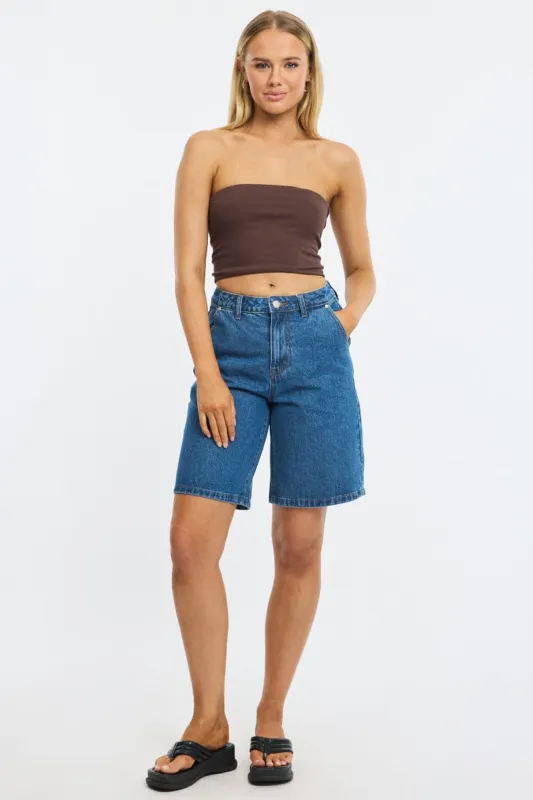 Denim Bermuda Shorts Mid Rise sold by Ally Fashion