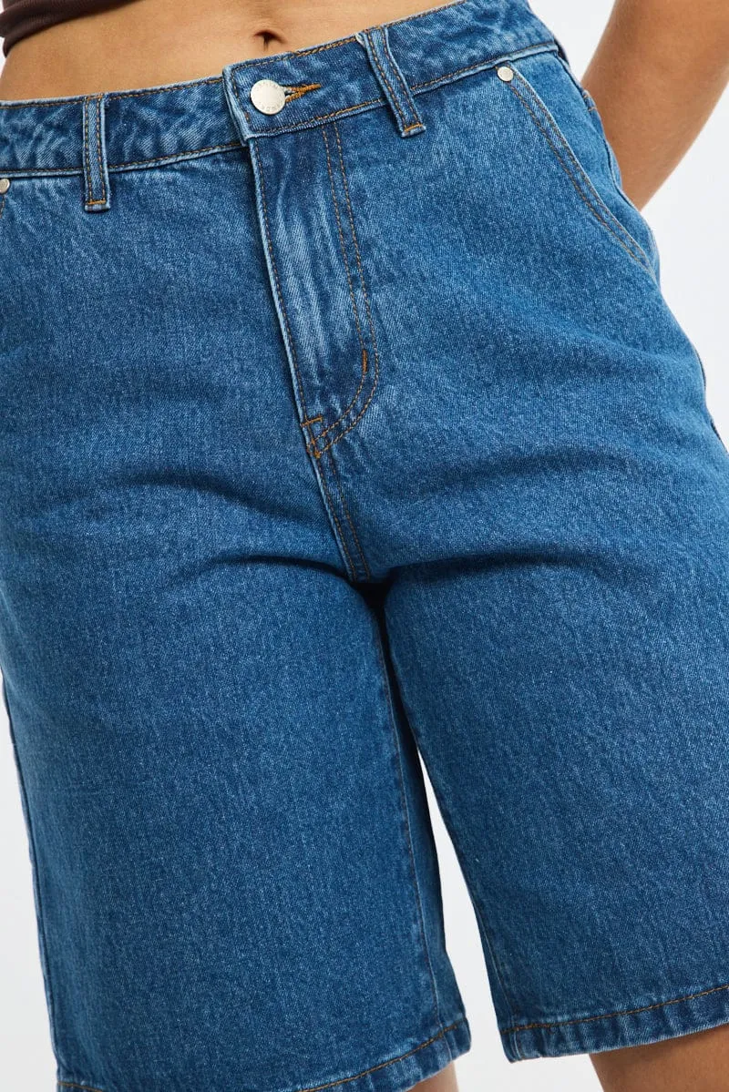 Denim Bermuda Shorts Mid Rise sold by Ally Fashion product image thumbnail 5