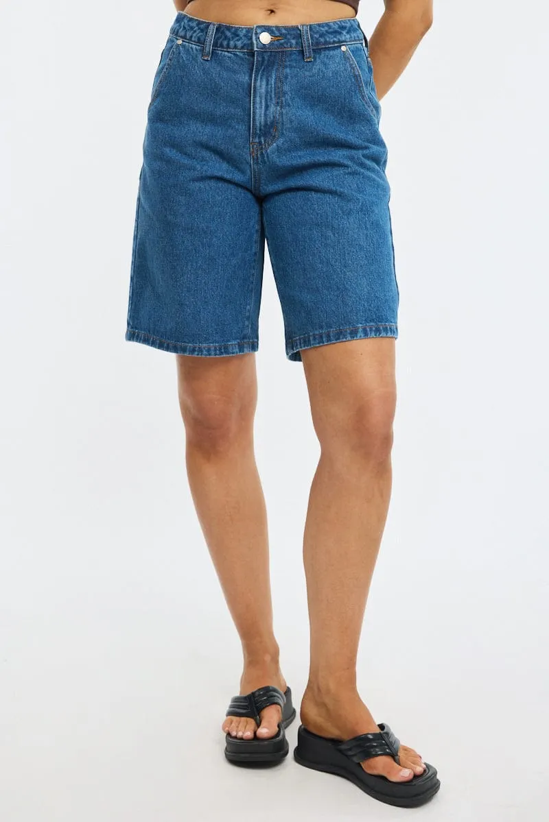 Denim Bermuda Shorts Mid Rise sold by Ally Fashion product image thumbnail 2