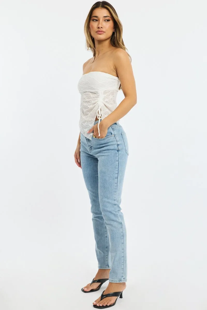 Denim Straight Jeans High Rise sold by Ally Fashion product image thumbnail 3