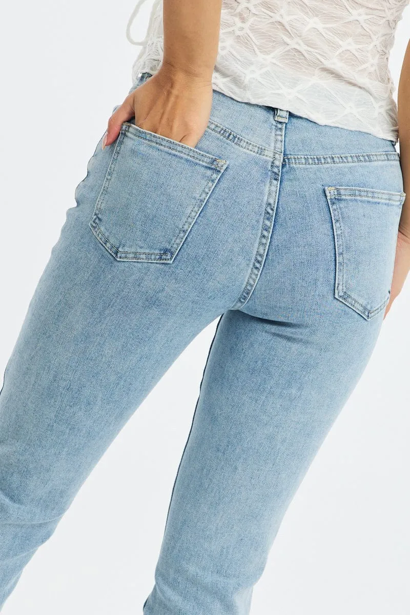 Denim Straight Jeans High Rise sold by Ally Fashion product image thumbnail 5