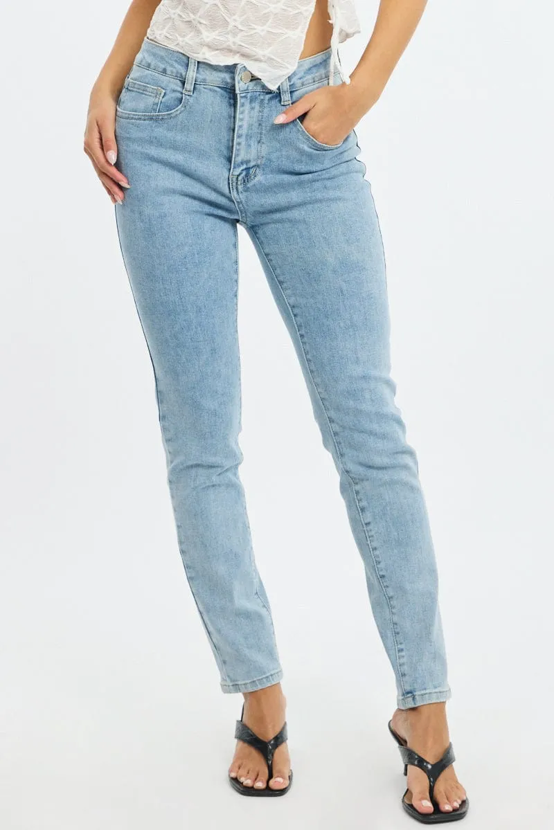 Denim Straight Jeans High Rise sold by Ally Fashion product image thumbnail 2