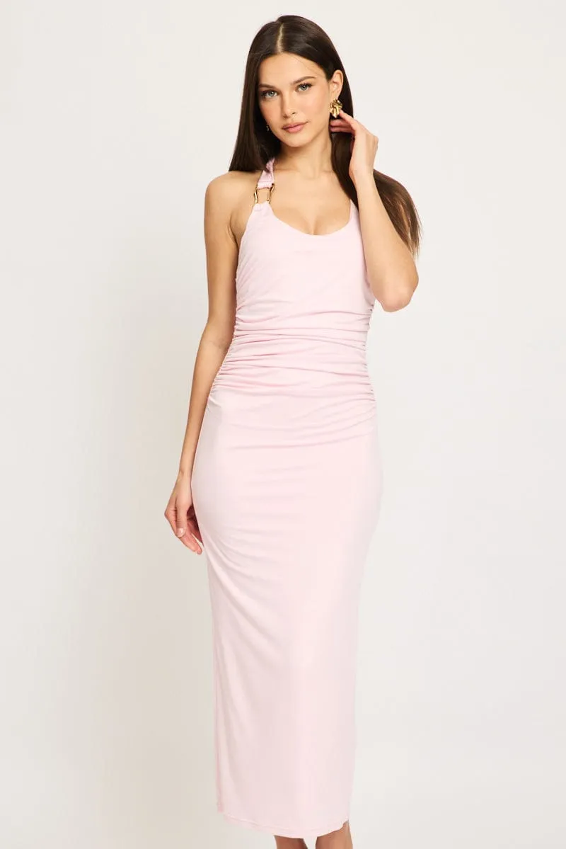 Pink Bodycon Dress Halter Neck sold by Ally Fashion product image thumbnail 2