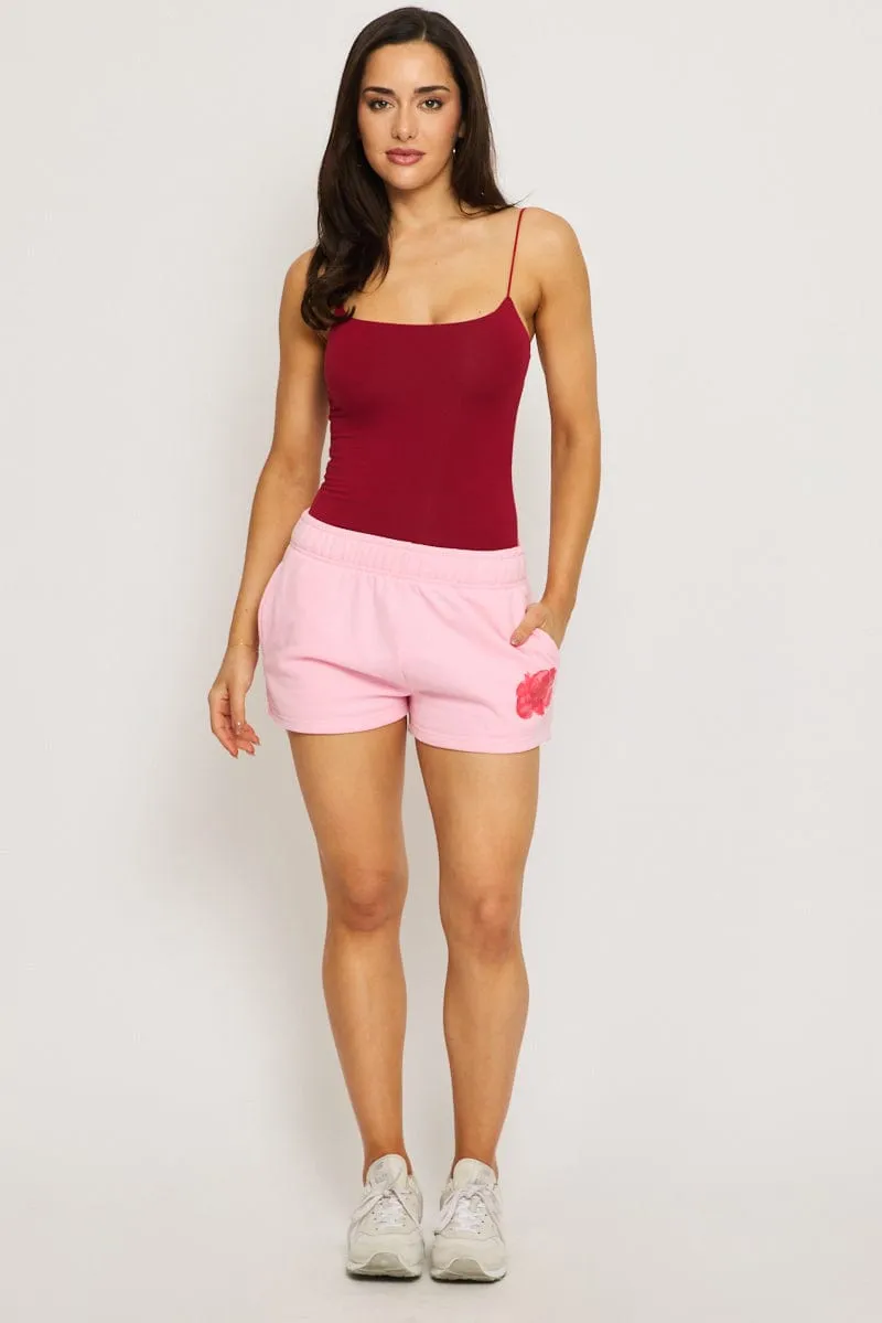 Pink Track Short Elasticated Waist sold by Ally Fashion product image thumbnail 3