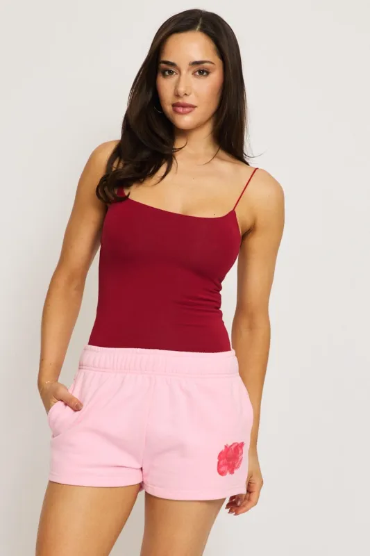 Pink Track Short Elasticated Waist sold by Ally Fashion