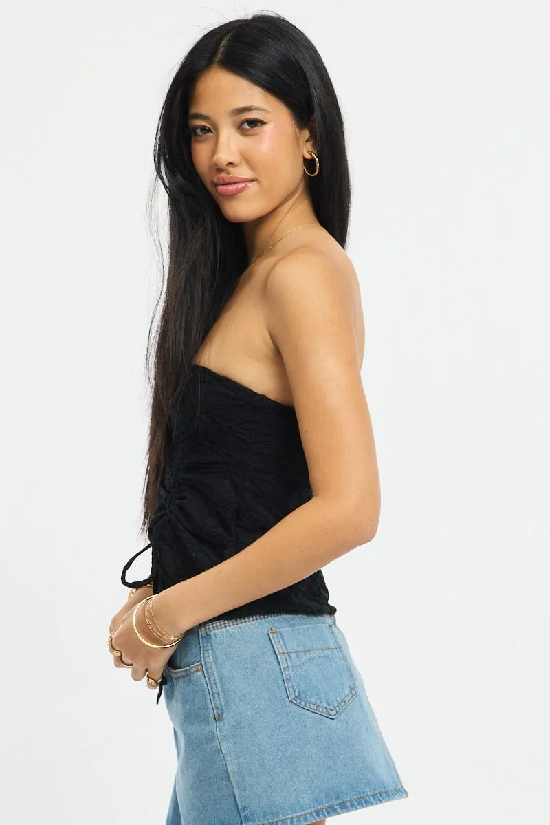 Black Boob Tube Top Textured sold by Ally Fashion product image thumbnail 3