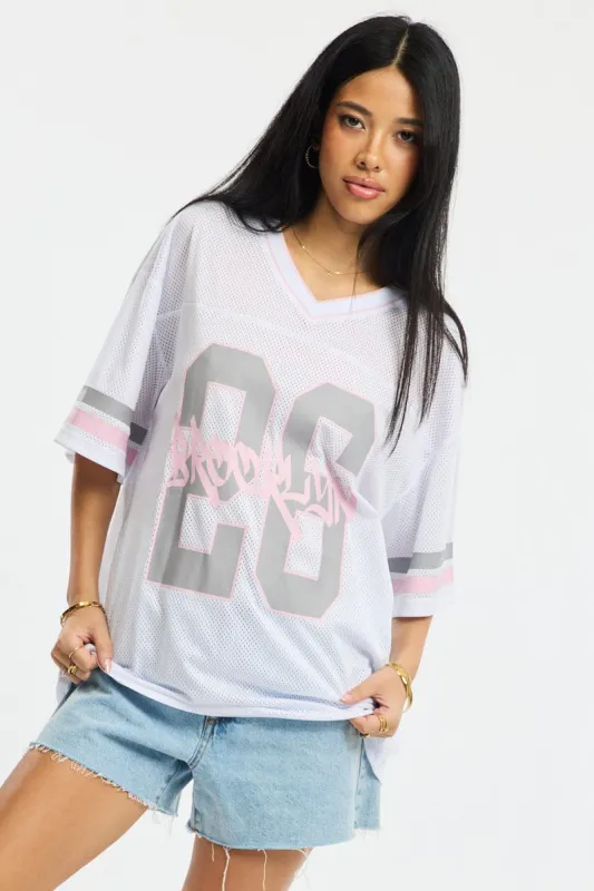 White Sport Tee Short Sleeve sold by Ally Fashion