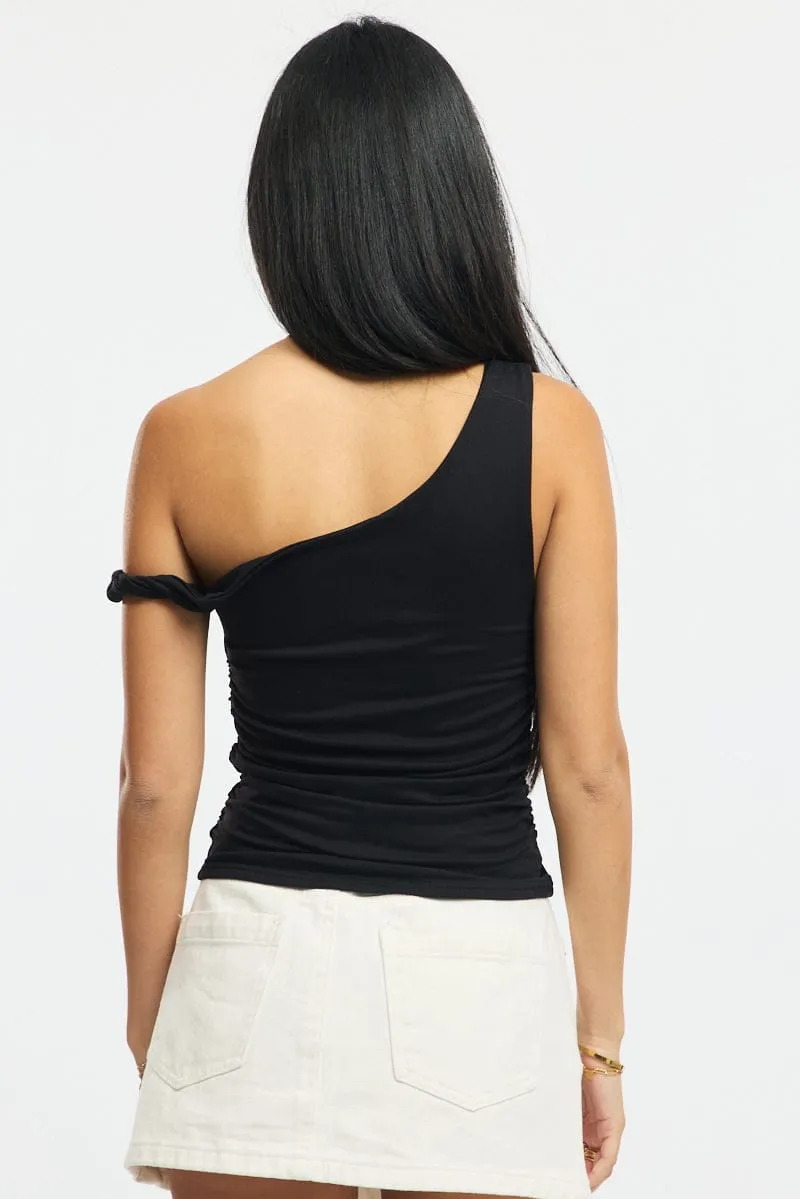 Black Supersoft Top Twist Off Shoulder sold by Ally Fashion product image thumbnail 4