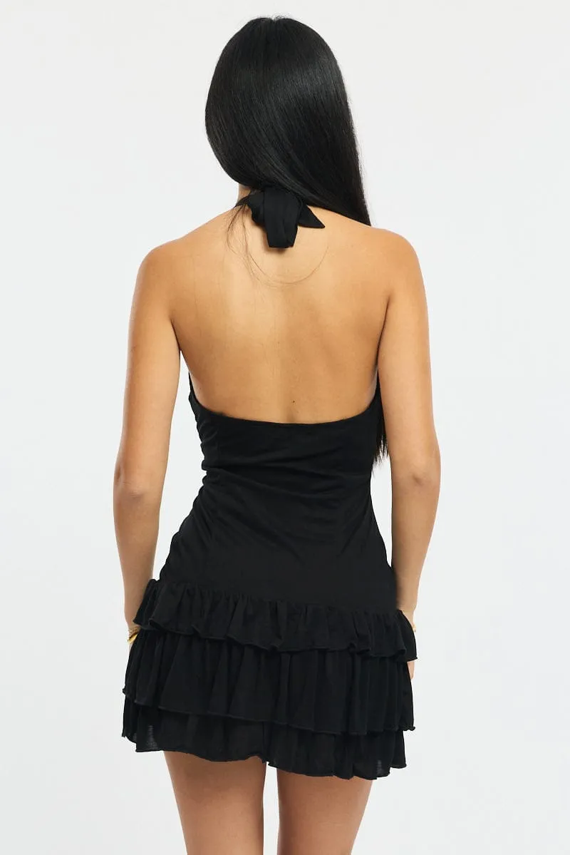 Black Playsuit Ruffle Hem sold by Ally Fashion product image thumbnail 4