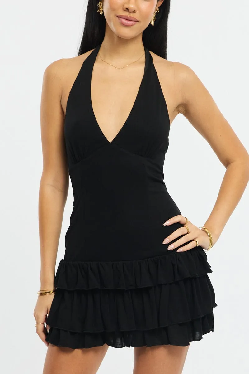 Black Playsuit Ruffle Hem sold by Ally Fashion product image thumbnail 5