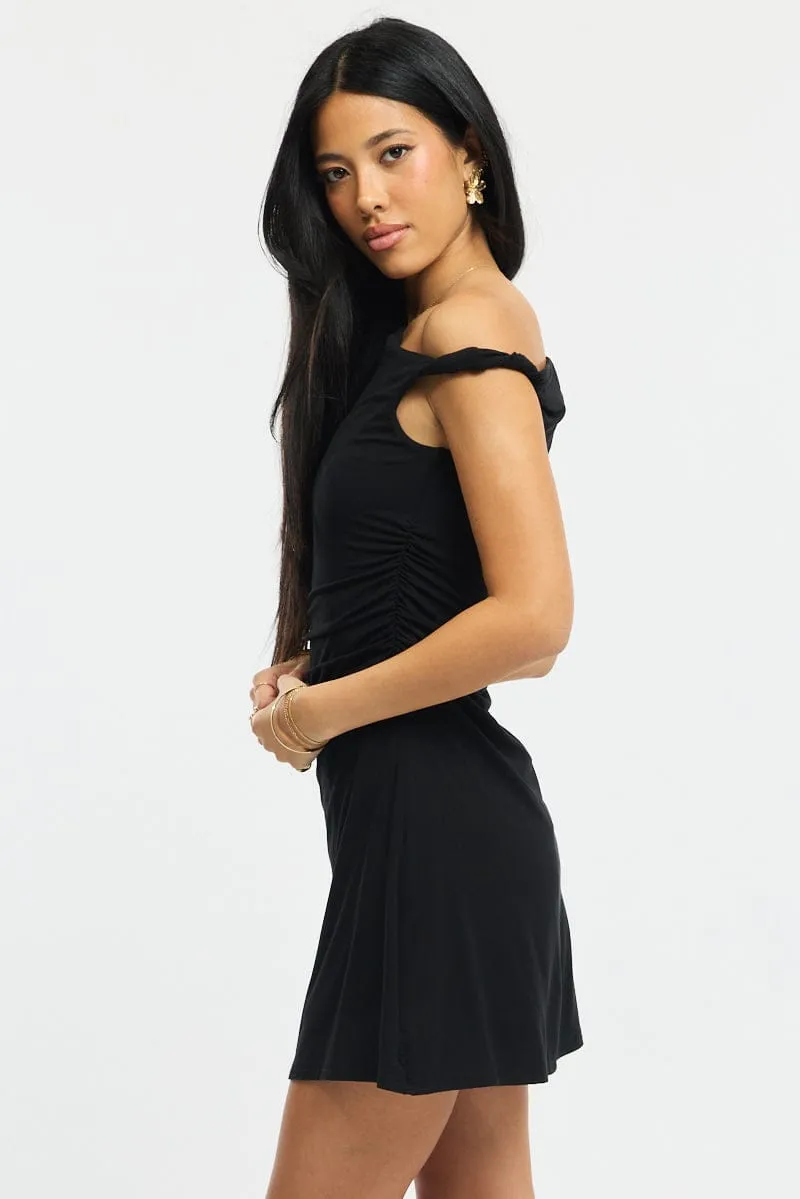 Black Mini Dress Off Shoulder sold by Ally Fashion product image thumbnail 3