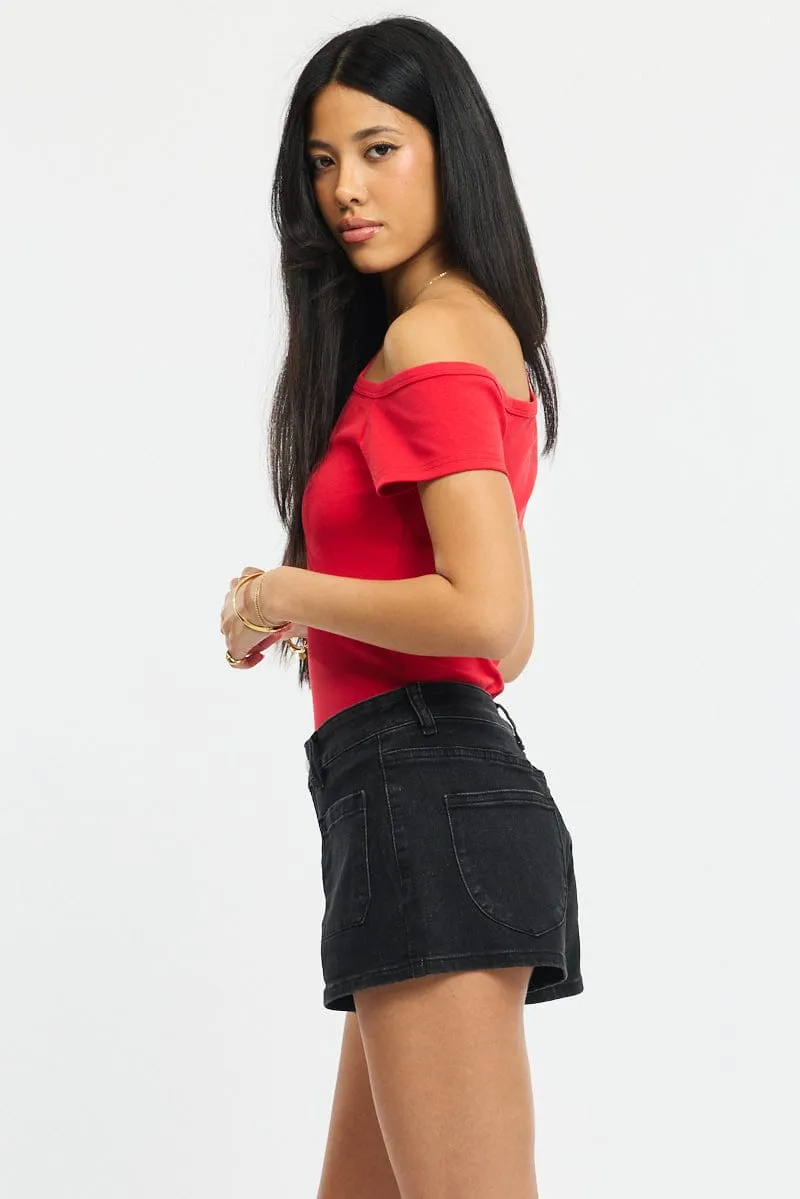 Denim Mini Shorts Low Rise Outpocket sold by Ally Fashion product image thumbnail 4