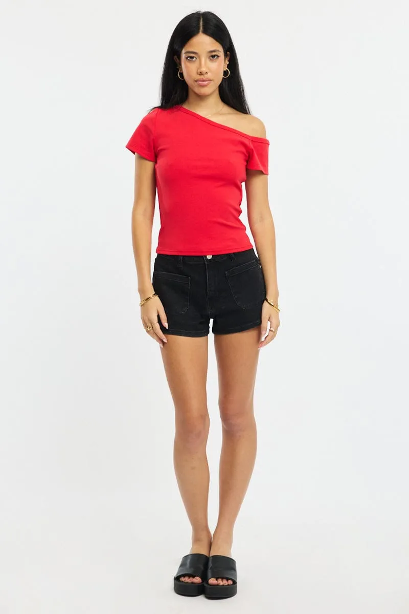 Denim Mini Shorts Low Rise Outpocket sold by Ally Fashion product image thumbnail 3