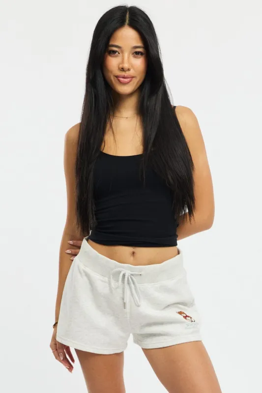 Grey Track Short Ribbed Waist sold by Ally Fashion