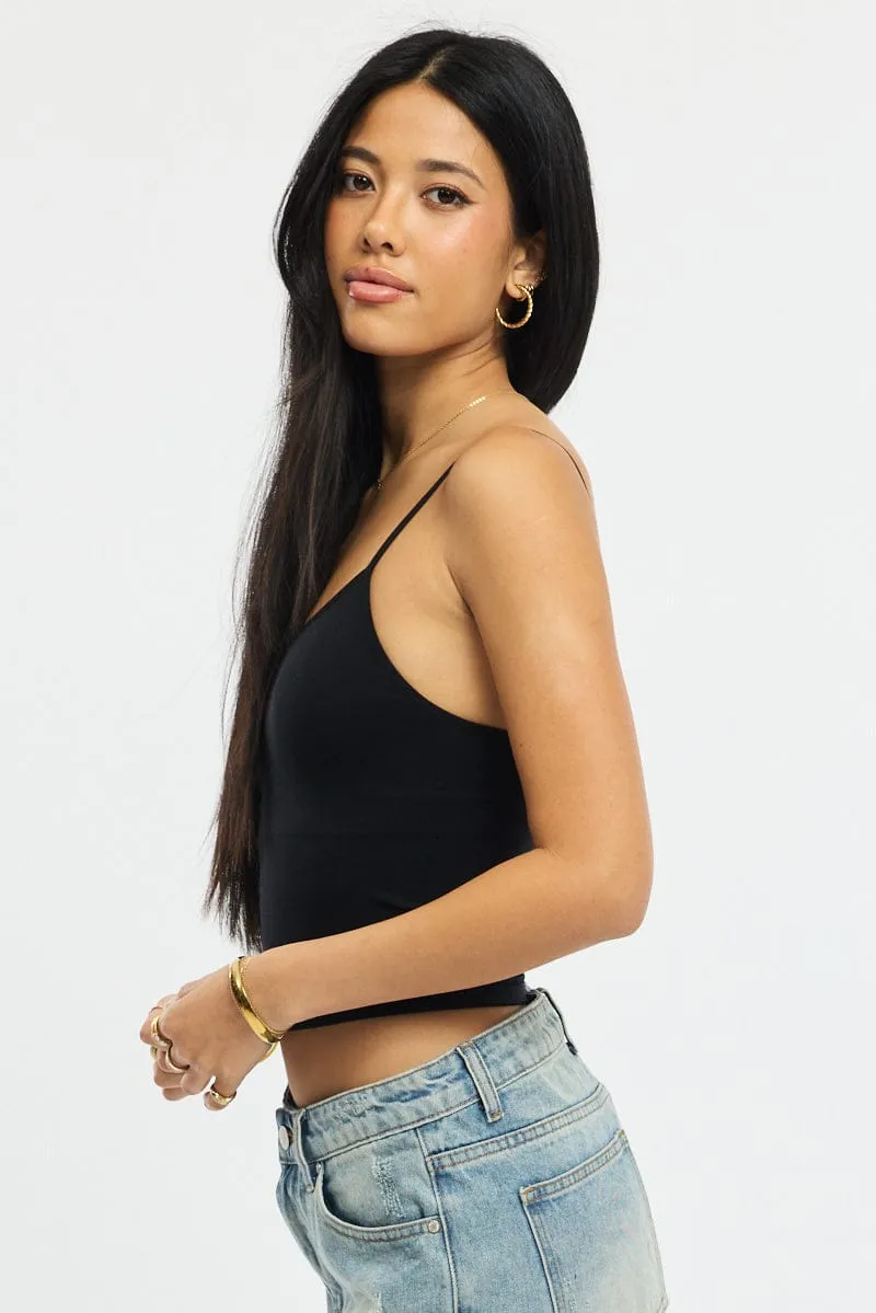 Black Singlet Top Seamless sold by Ally Fashion product image thumbnail 3