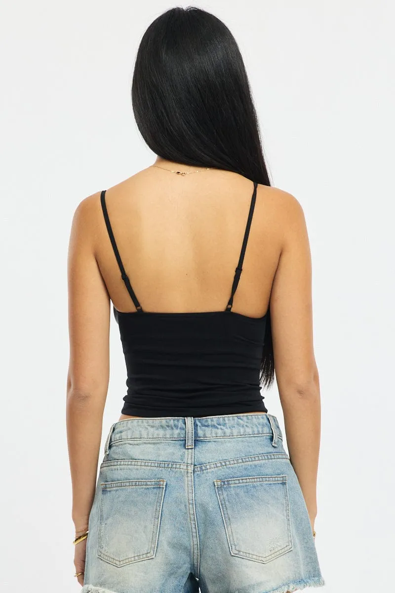 Black Singlet Top Seamless sold by Ally Fashion product image thumbnail 4