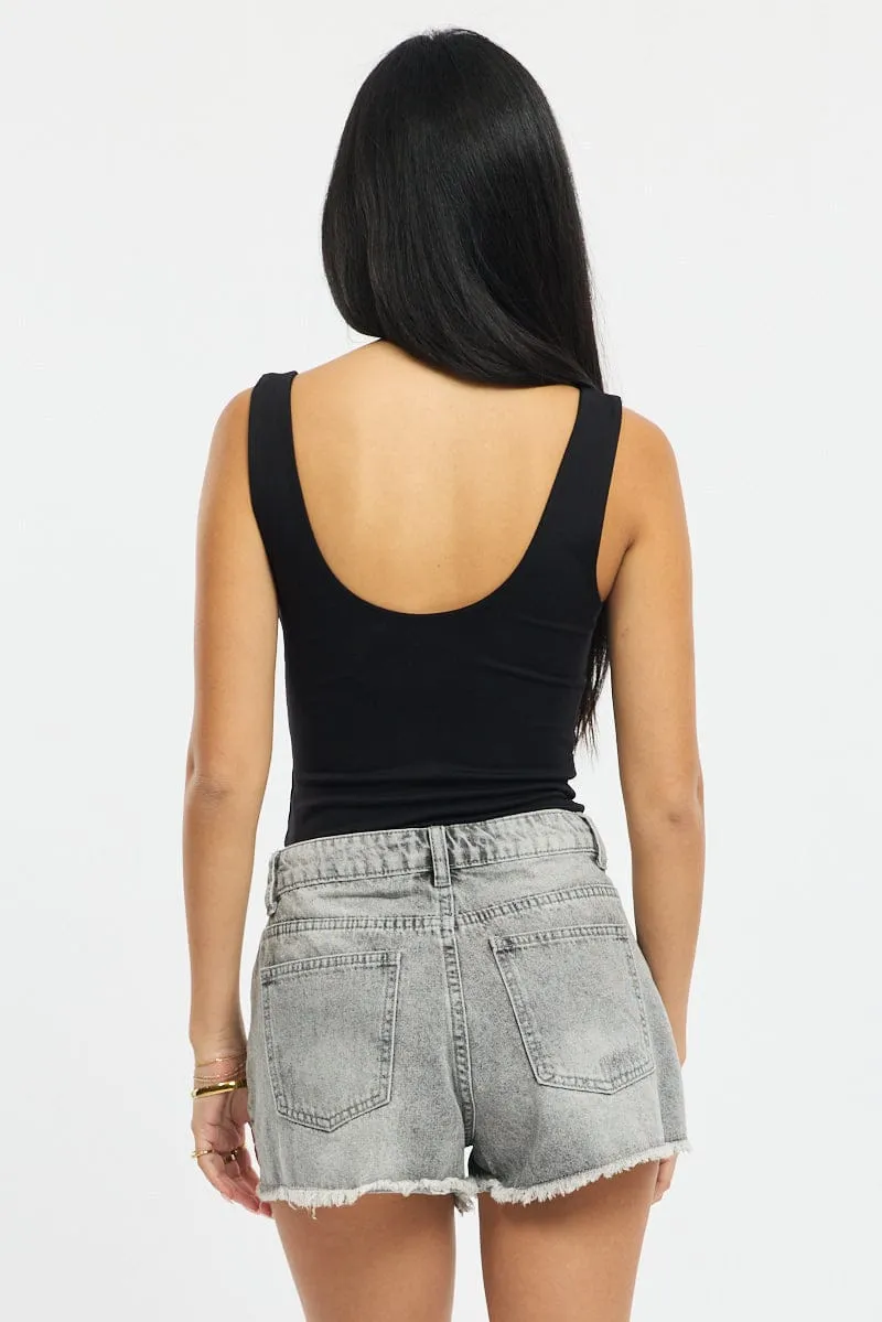 Denim Relaxed Shorts Low Rise sold by Ally Fashion product image thumbnail 5