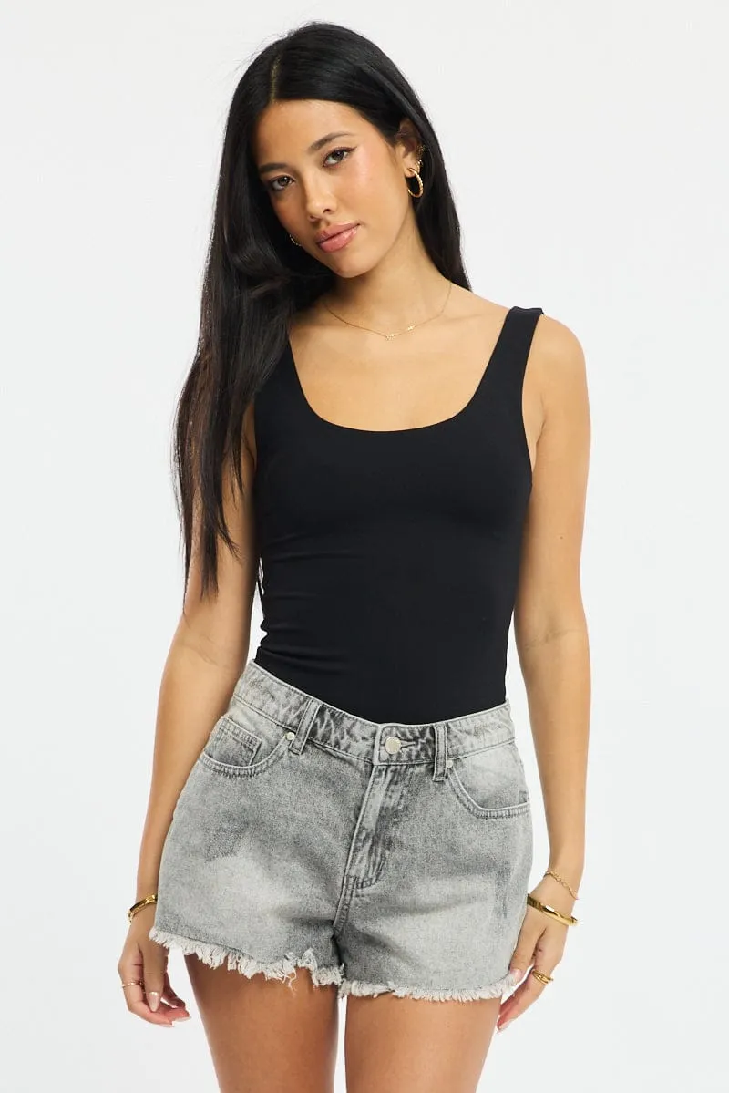 Denim Relaxed Shorts Low Rise sold by Ally Fashion