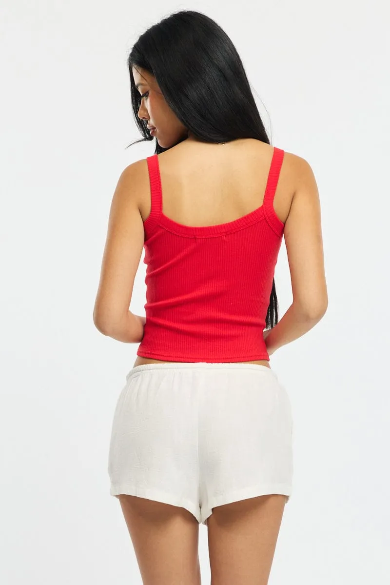 White Shorts Elasticated Waist sold by Ally Fashion product image thumbnail 5