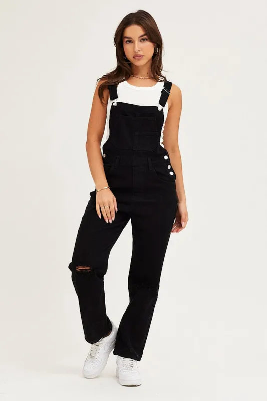 Black Denim Overall sold by Ally Fashion