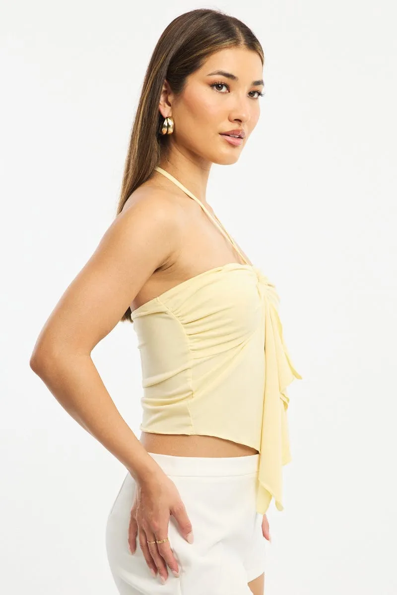 Yellow Halter Top Sleeveless sold by Ally Fashion product image thumbnail 3