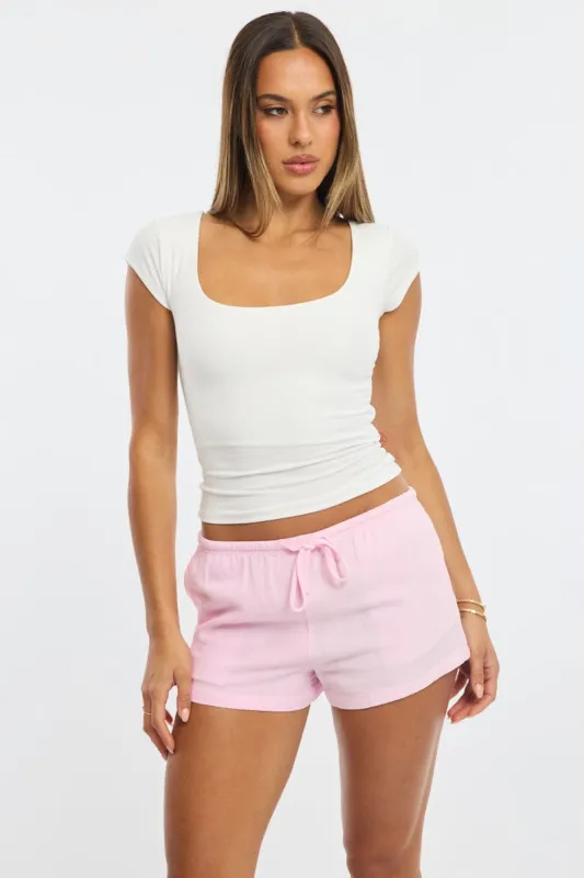 Pink Shorts Elasticated Waist sold by Ally Fashion