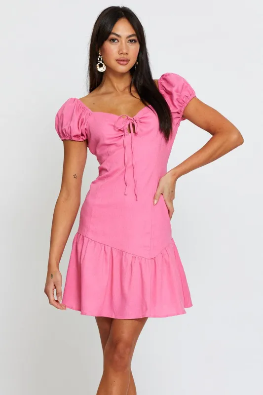 Pink Mini Dress Skater sold by Ally Fashion