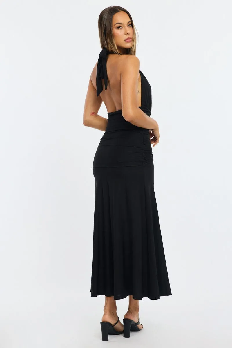 Black Halter Neck Dress sold by Ally Fashion product image thumbnail 4