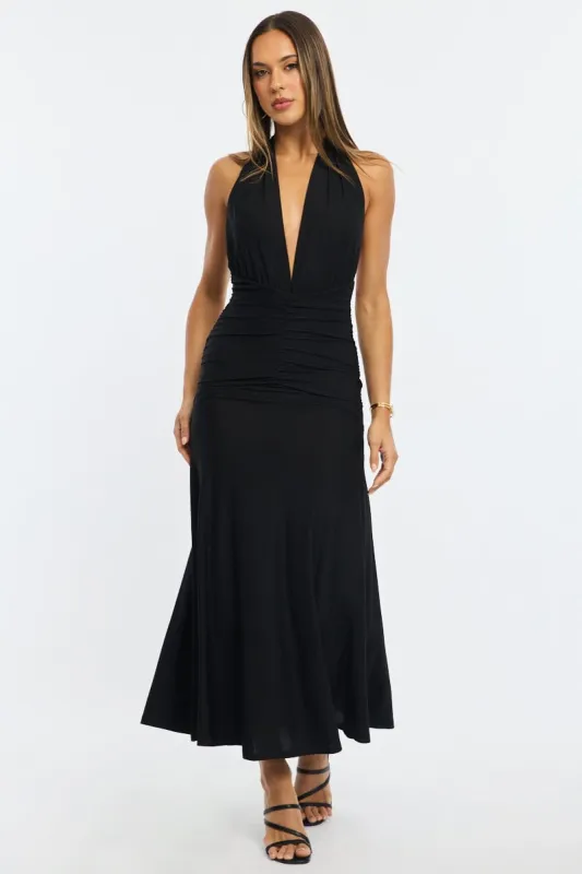Black Halter Neck Dress sold by Ally Fashion