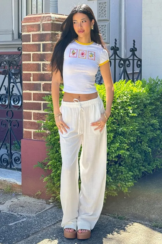 White Wide Leg Pants sold by Ally Fashion