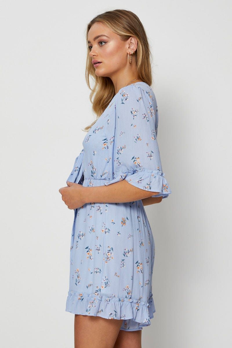 Print Playsuit Short Sleeve sold by Ally Fashion product image thumbnail 4