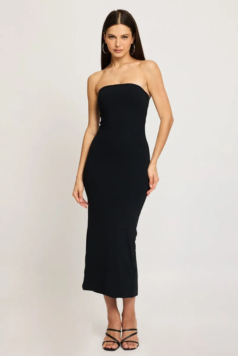 Black Strapless Bodycon Dress sold by Ally Fashion