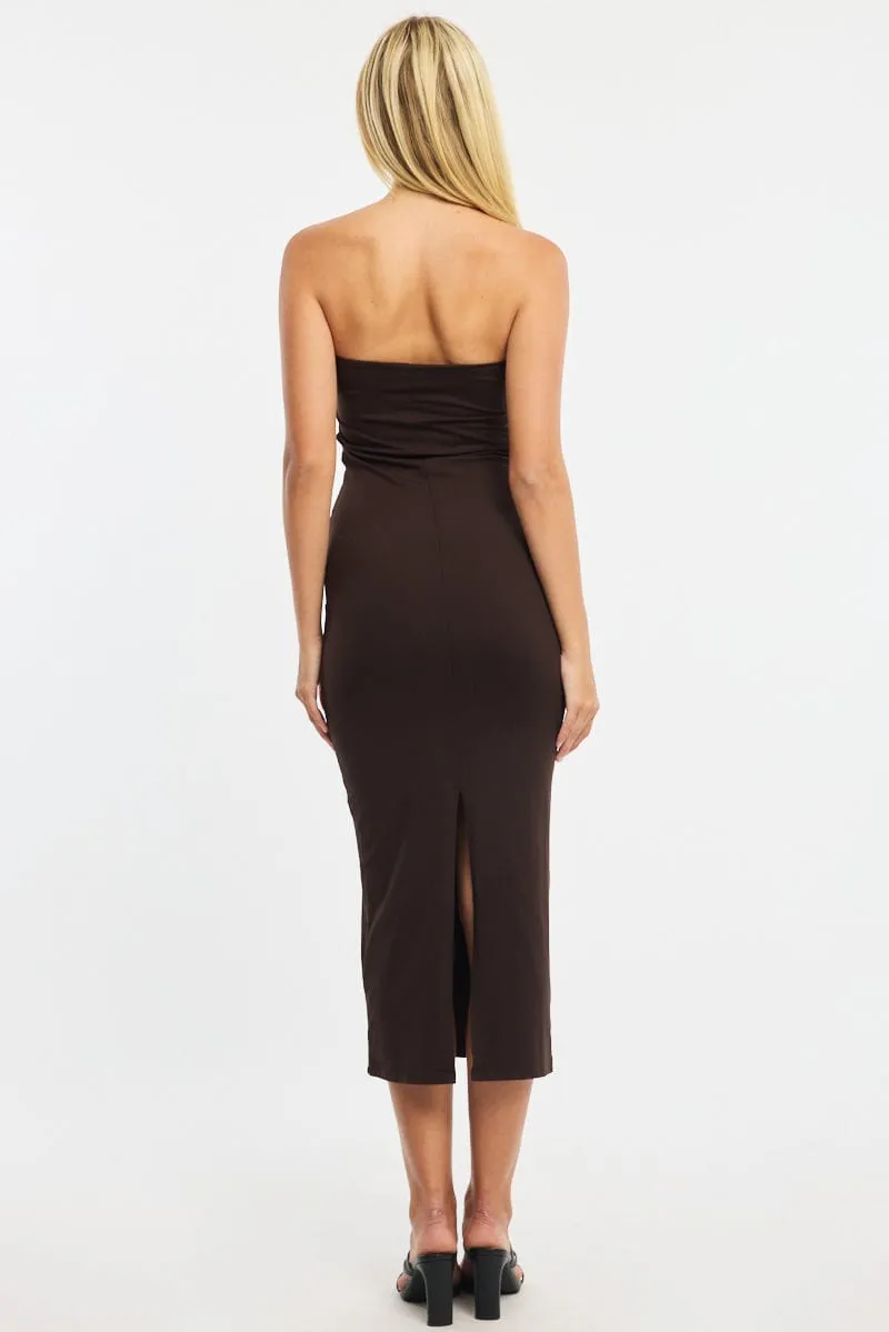 Grey Strapless Bodycon Dress sold by Ally Fashion product image thumbnail 4