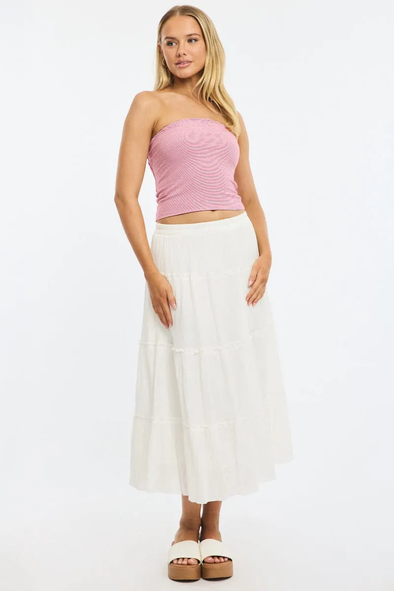 Red Stripe Striped Bandeau Top sold by Ally Fashion product image thumbnail 2