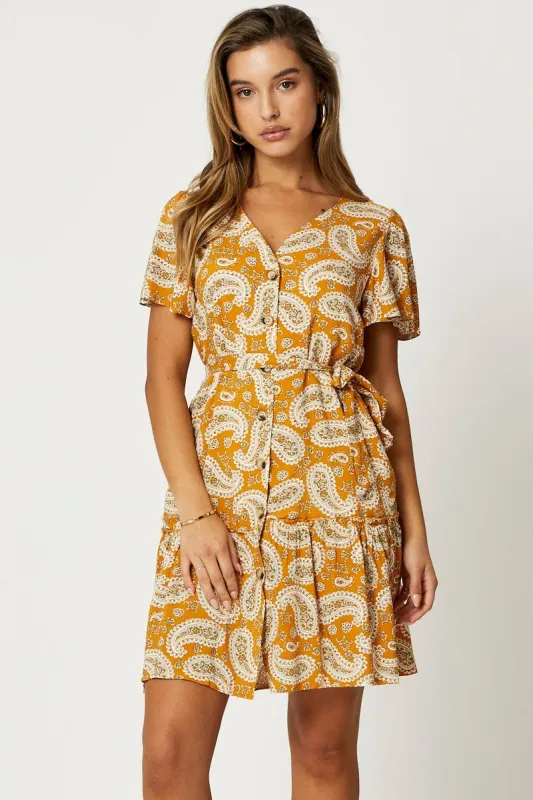Print Mini Dress Short Sleeve sold by Ally Fashion