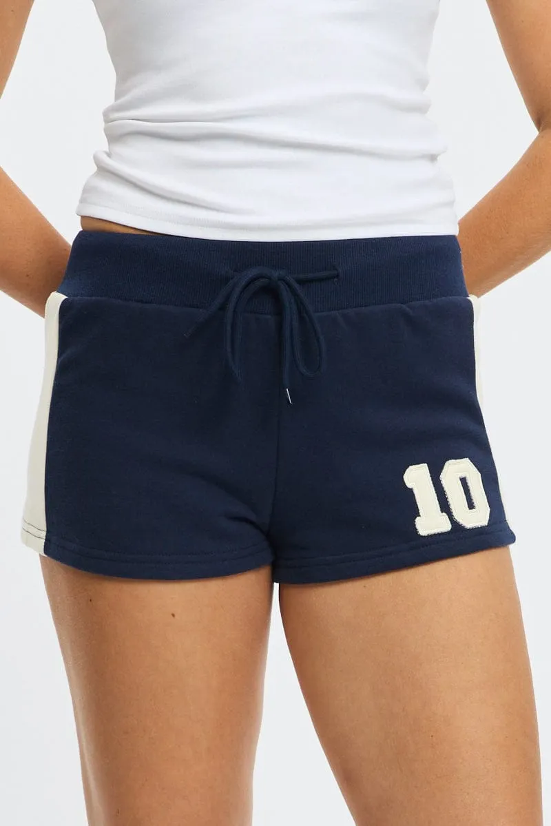 Blue Track Shorts Colour Block sold by Ally Fashion product image thumbnail 2