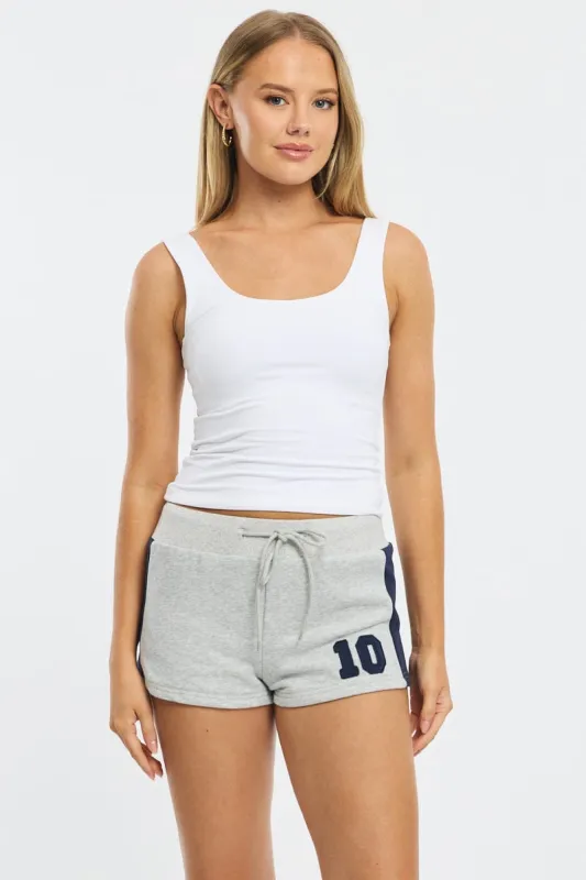 Grey Track Shorts Colour Block sold by Ally Fashion