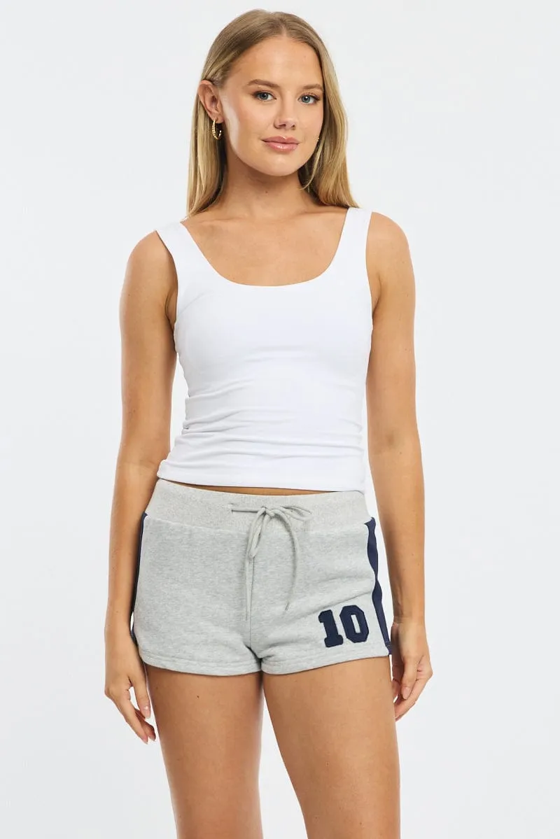 Grey Track Shorts Colour Block sold by Ally Fashion