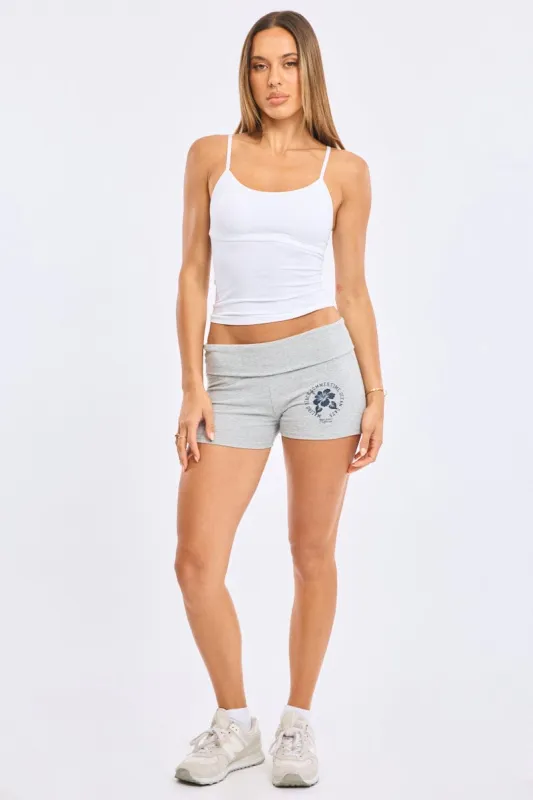 Grey Biker Shorts Folded Waist sold by Ally Fashion