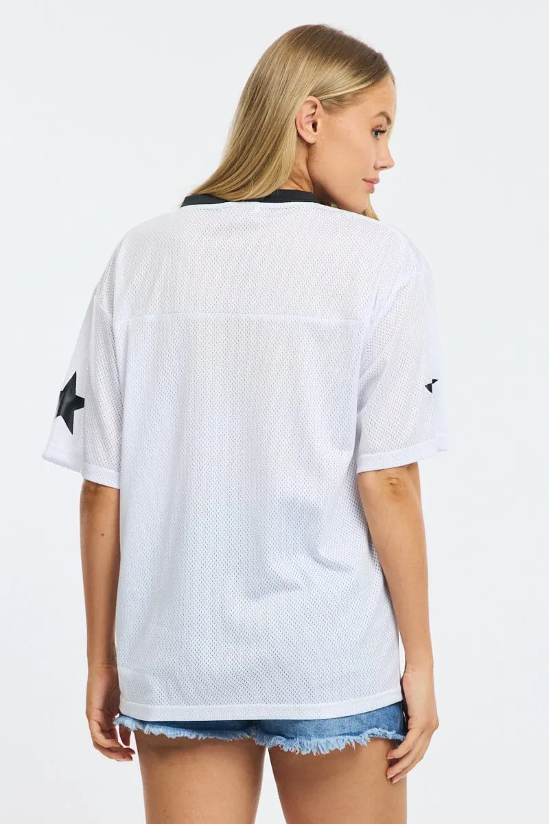 White Sport Tee Short Sleeve sold by Ally Fashion product image thumbnail 4