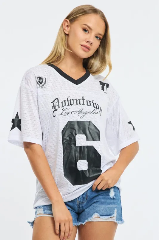 White Sport Tee Short Sleeve sold by Ally Fashion