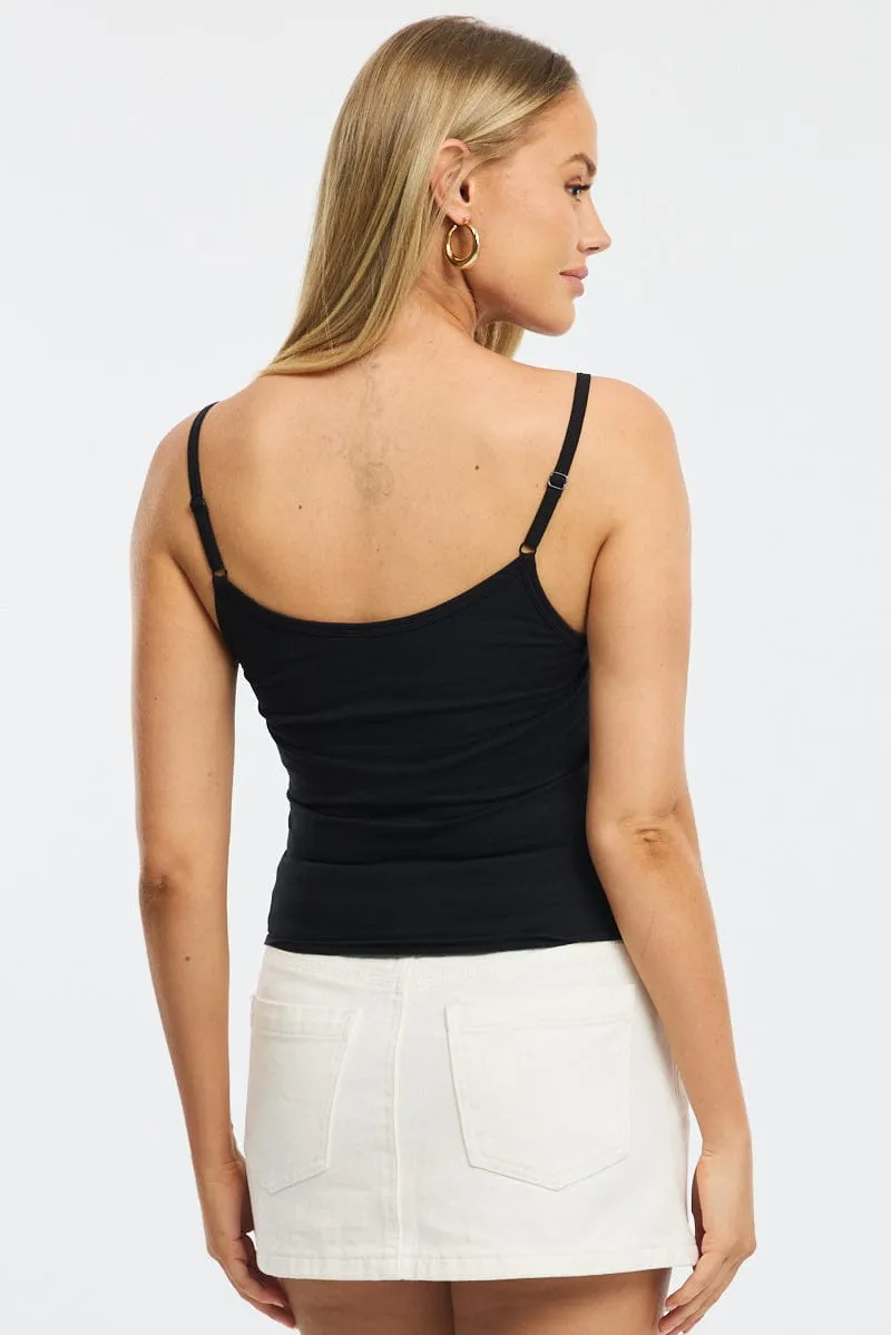 Black Graphic Cami Singlet sold by Ally Fashion product image thumbnail 4
