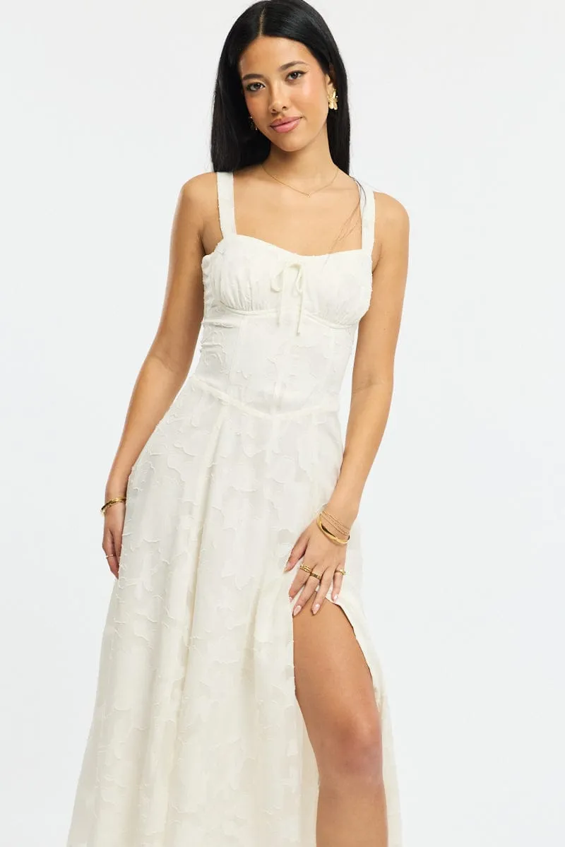 White Midi Dress Burn Out sold by Ally Fashion product image thumbnail 2