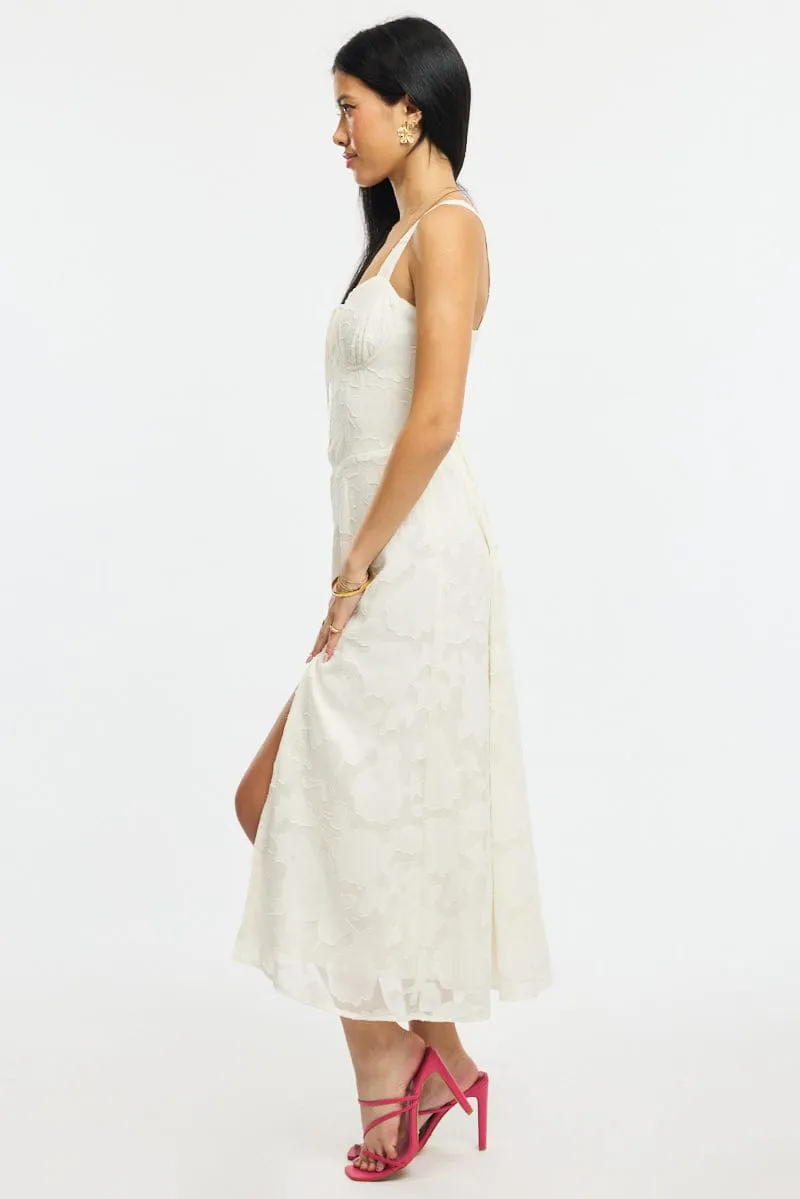 White Midi Dress Burn Out sold by Ally Fashion product image thumbnail 3