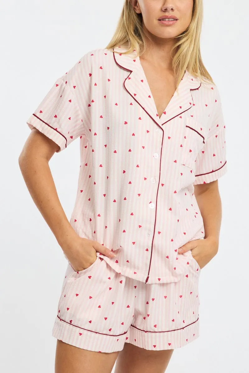 Red Ditsy Pyjamas Set Short Sleeve sold by Ally Fashion product image thumbnail 5