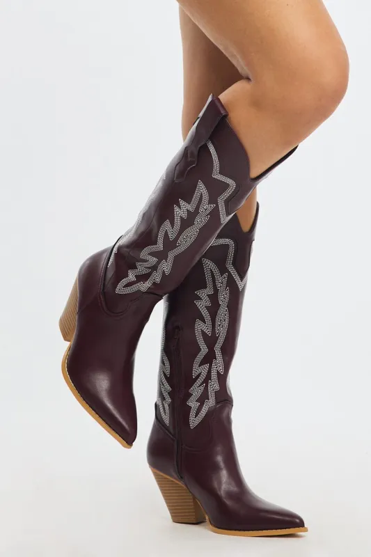 Red Western Cowboy Boots sold by Ally Fashion