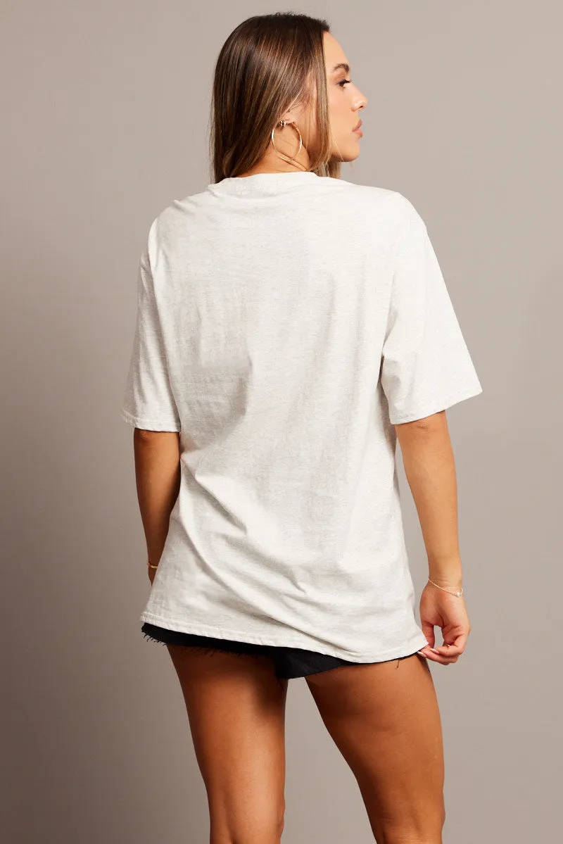 Grey Graphic Tee Short Sleeve sold by Ally Fashion product image thumbnail 5