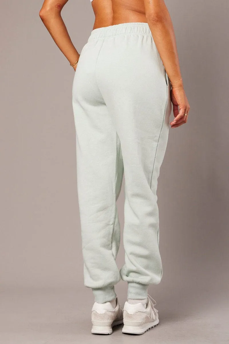 Green Track Pants High Rise sold by Ally Fashion product image thumbnail 5